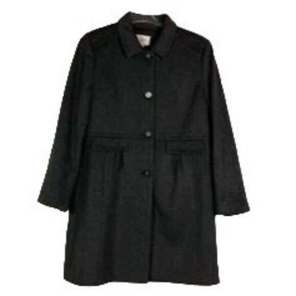 NWOT LOFT Wool Blend Coat, Charcoal Gray, Women's XL, Lined, Pockets - Picture 1 of 12